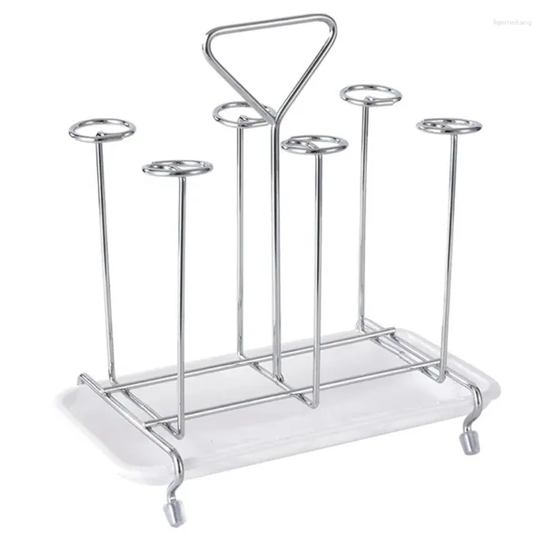 Küchenspeicher 367A Sturdy Water Cup Halter kompakte Metallentrocknungsabflussständer Rack