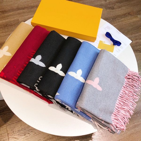 Luxus-Designer-Schal für Damen, Pashmina für Herbst und Winter, Kaschmir-Schals für Damen und Herren, Schal, modische Damen-Schals aus Wolle mit Buchstaben-Aufdruck