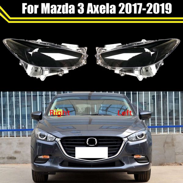 Mazda 3 Axela 2017 2018 2018 2019 Araç Halojen Far lens Kapak abajur Cam Lampover Caps Far Kabuk Lambası Işık Kılıfı