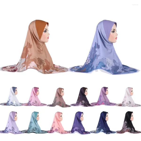 Abbigliamento etnico 20 pz Musulmano Stampa Donne Cappello Hijab Islamico Amira Foulard Testa Avvolgere Collo a Scialle Coperture Turbante Bandane Arabe Accessori