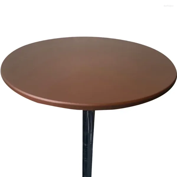 Toalha de mesa com bordas flexíveis, tecido protetor redondo, à prova d'água, poliéster, equipado para restauração