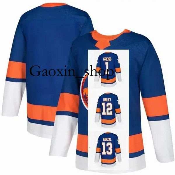 Gaoxin Custom New York Adalı Josh Bailey Jersey 12 Mathew Barzal 13 Matt Martin 17 Casey Cizikas 53 Cal Clutterbuck 15 Thomas Greiss 1 S-3XL