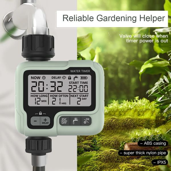 Equipamentos de rega HCT322 Temporizador automático de água para jardim Máquina de irrigação digital Sprinkler inteligente usado ao ar livre para economizar tempo 231216