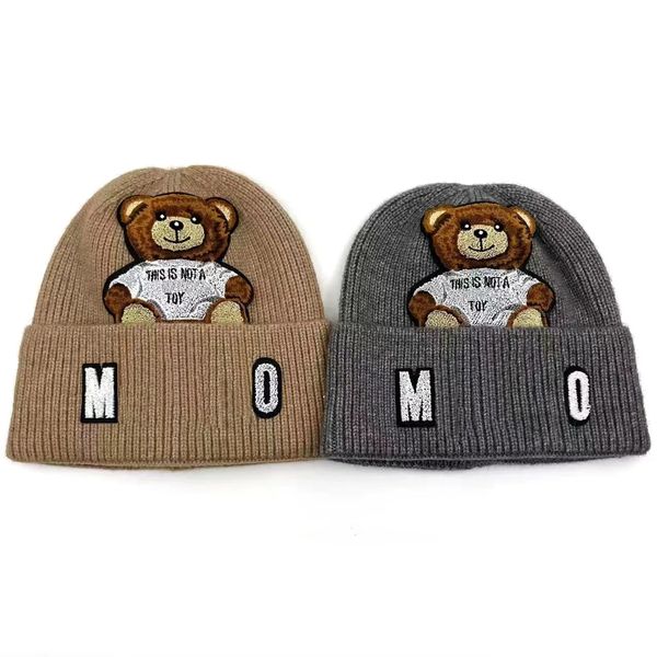 Inverno malha gorro de lã feminino malha grossa quente beanies chapéus feminino gorro bonés designer chapéus para casal