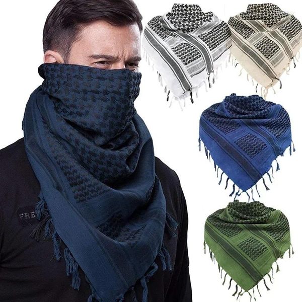 Bandanas Taktischer Jagdschal Militär Shemagh Desert Keffiyeh Head Arab Wrap Quaste 43x43 Zoll Sturmhaube Halswärmer Winterbezug