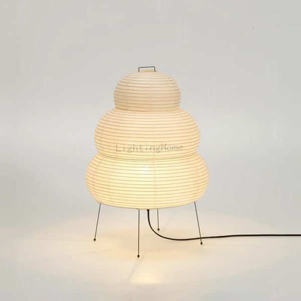 Articoli di novità Design giapponese Akari Wabi-Sabi Lampada da tavolo bianco Rice Paperino Desano decorativo Luci per camera da letto/sala da pranzo Studio loft 231216