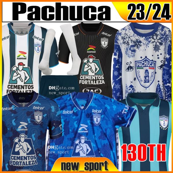 3XL 23 24 PACHUCA Futebol Jerseys 130TH E.SANCHEZ Fãs MX CF Pachuca A.HURTADO 2023 2024 Home Away Jersey DE LA ROSA G.CABRAL Novo esporte Camisa de futebol Adulto Homens Uniformes