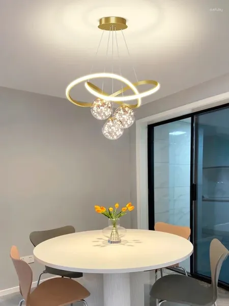 Lampadari Modern Glass Ball LED Lustre per soggiorno Sala da pranzo Camera da letto Cucina Lampade a sospensione Apparecchio di illuminazione a sospensione per interni