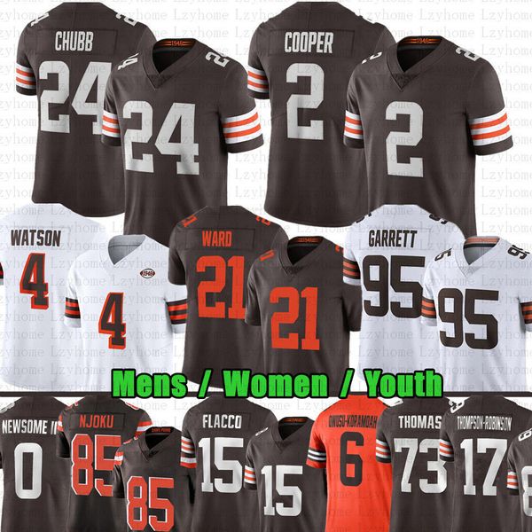 Joe Flacco Myles Garrett Nick Chubb Fußballtrikot Deshaun Watson Elijah Moore Amari Cooper Denzel Ward David Njoku Joe Thomas Newsome Dorian Thompson-Robinson