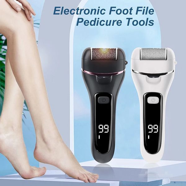 Cuidados com os pés carregado arquivo elétrico para calcanhares ferramentas de moagem pedicure ferramenta profissional removedor de calos de pele dura morta 231216