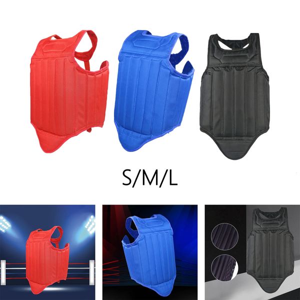 Equipamento de proteção Unissex Karatê Protetor de peito Taekwondo Protetor Muay Thai Rib Shield Protetor corporal para artes marciais Boxe Sanda Equipamento de proteção 231216