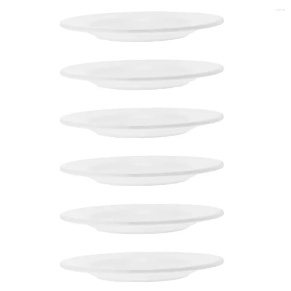 Наборы столовой посуды, 6 шт., меламиновые тарелки, белое блюдо, посуда с плоским дном