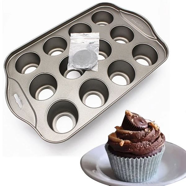 Stampi da forno Stampo da forno rimovibile in acciaio inossidabile Mini Muffin Cupcake Stampo per torta Vassoio Bakeware Cupcake Pan Cucina Pasticceria Accessori per cottura 231216