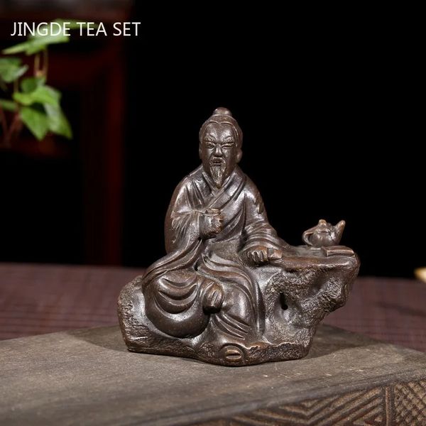 Thee Huisdieren Chinese Theetafel Handgemaakte Sculptuur Decoratie Yixing Paarse Klei Thee Huisdier Ornamenten Thee Kunst Decor Ambachten Aangepaste Theewaar Geschenken 231216