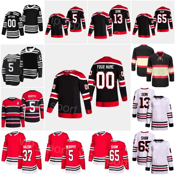 2023 Reverse Retro Hóquei 13 Max Domi Jerseys Kevin Korchinski 37 Frank Nazar 2 Sam Rinzel 61 Riley Stillman 5 Connor Murphy 65 Andrew Shaw 96