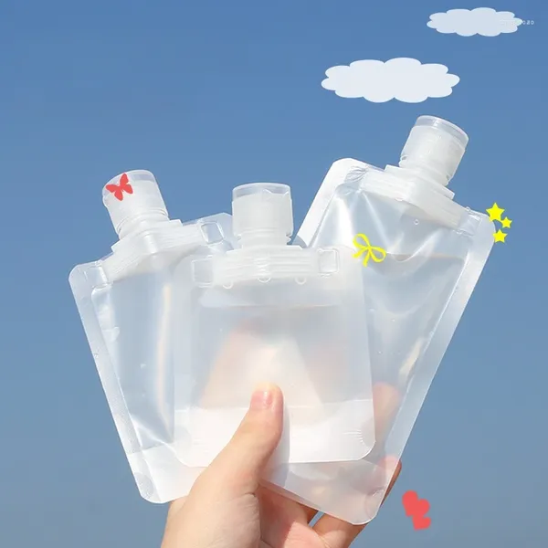 Lagerung Flaschen Einweg Nachfüllbare Shampoo Dispenser Squeeze Wasser Flüssigkeit Tasche Kunststoff Lotion Creme Versiegelt Jar Kosmetische Behälter Für