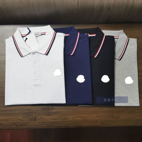 2024 moda novo designer monclair t algodão verão camisas masculinas marca polo camisa de negócios casual t estilo inglaterra homem topos