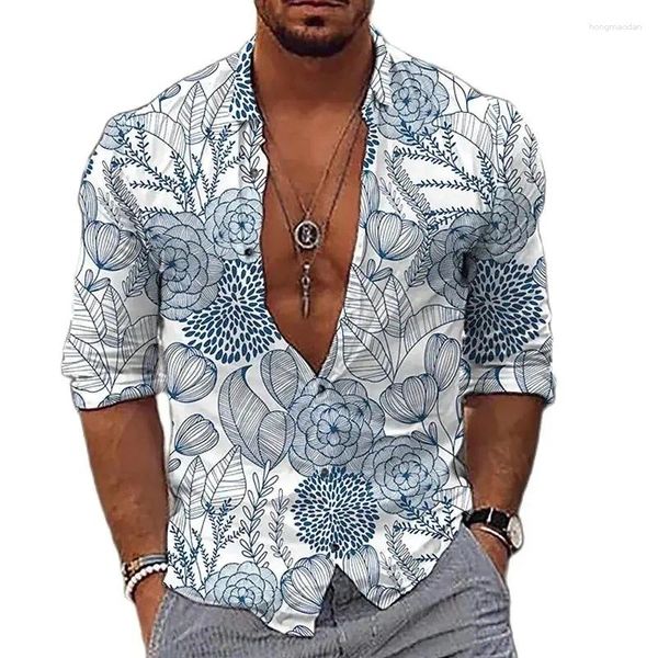 Camicie casual maschile 2023 Modello di moda Maglietta sportiva per esterni camicia da risvolto Shirt primavera estate morbida in tessuto sano in tessuto s-6xl