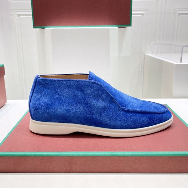 2024 nuove scarpe singole da uomo primavera estate mocassini scarpe alte in pelle abrasiva stile britannico L P un paio di scarpe da donna piatte comode slip-on Taglie 35-46 + scatola