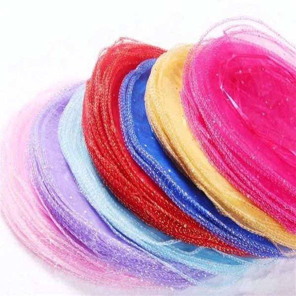 500 pz Cerchio Diametro 26 cm Multi-Color Organza Sacchetti di Gioielli di Lusso Matrimonio Voile Sacchetto Regalo Con Coulisse Imballaggio Di Natale Pouch2751