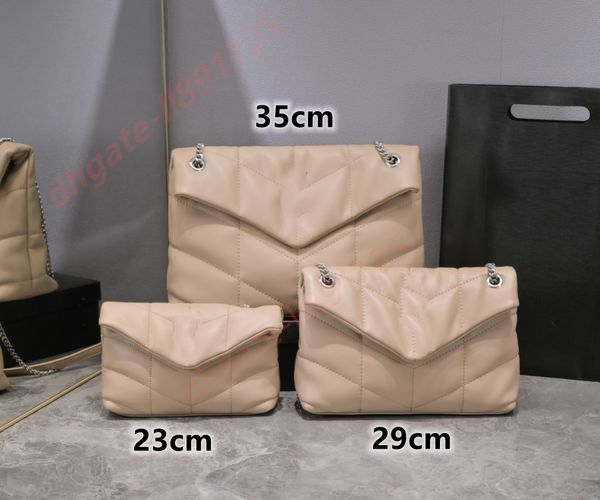 7a bolsa de designer superior feminina bolsa de corrente bolsa de ombro loulou genuína pele de carneiro nuvem bolsa crossbody elegante palavra metal carta padrão bolsa de ombro-ys frete grátis