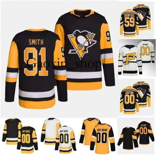 Gaoxin 87 Sidney Crosby Maglie Reilly Smith Kris Letang Petry Bryan Rust Jeff Carter Mikael Granlund Evgeni Malkin Jake Guentzel Brayden Yager