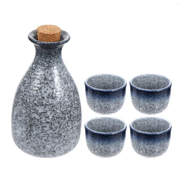 Copos de vinho conjunto de jarro de saquê copos bebendo copos japoneses cerâmica recipientes de armazenamento elaborados