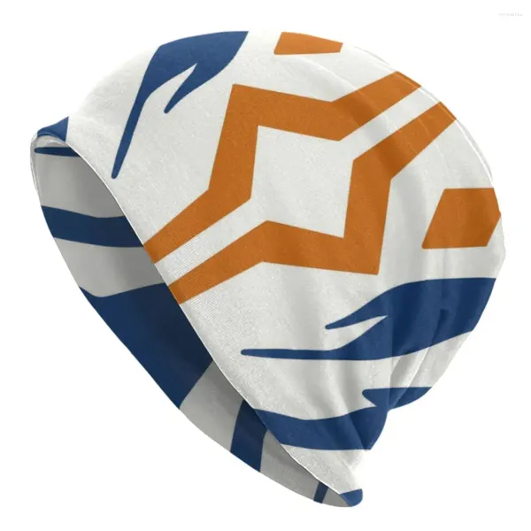 Berretti Fulcrum Ahsoka Tano Cosplay Skullies Berretti Berretti per unisex Tendenza Inverno Caldo Cappello di lavoro a maglia Adulto Sci Fi Tribal Wars Cappelli con cofano