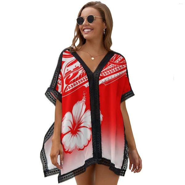 Frauen Badebekleidung Sommerpool Party Schlammer Sarong Smock Polynesian Beach Ladies Bikini Sexy Mantel LOSS CASIS