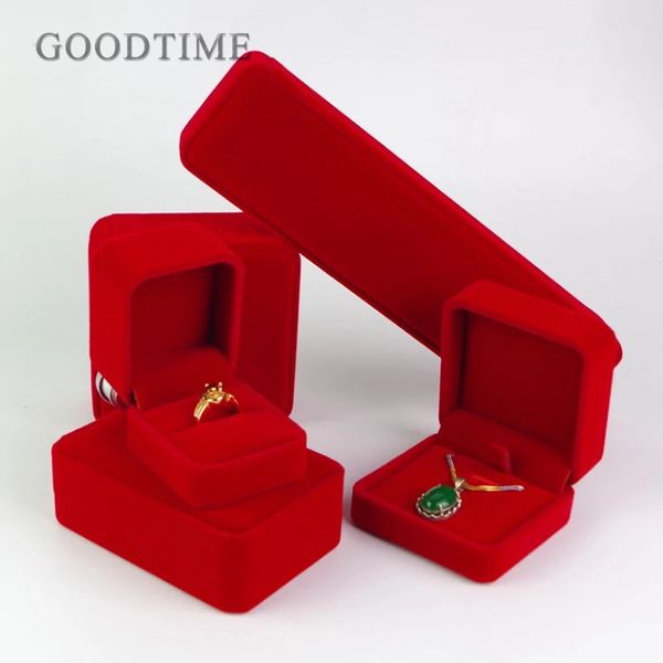 Caixas de jóias moda caixa de veludo para pingente colar anel brincos pulseira jóias presente pacote caixa para jóias 15 peças/lote 231216