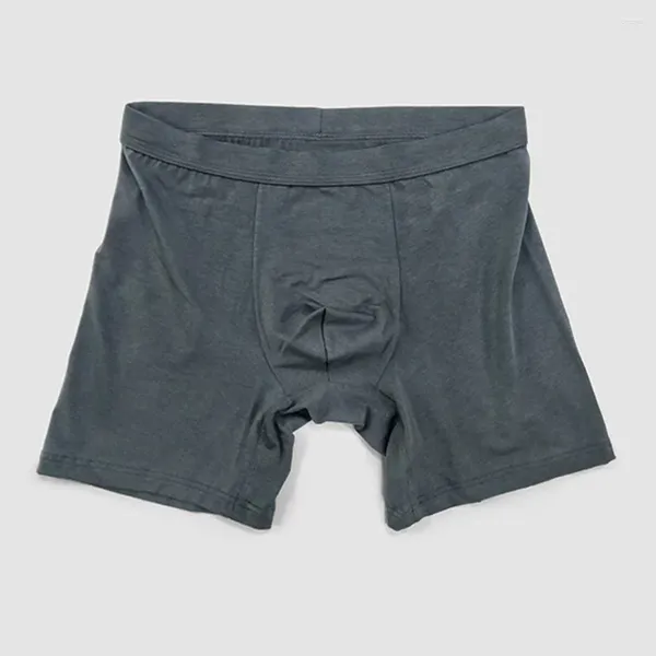 Mutande da uomo sexy boxer modali traspiranti pantaloncini comodi senza cuciture biancheria intima a vita media tinta unita mutandine casual