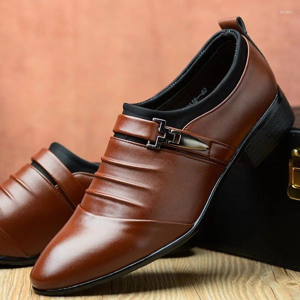 Sapatos de vestido italiano britânico couro genuíno homens apontados dedo do pé homens negócios casamento oxfords formal para masculino