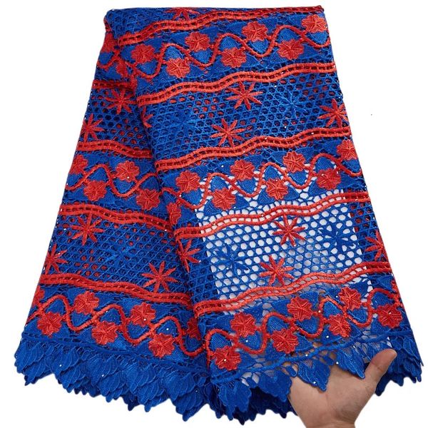 Tecido e costura renda africana royal guipure cordão bordado de alta qualidade material birdal vestido de casamento 2898a 231216