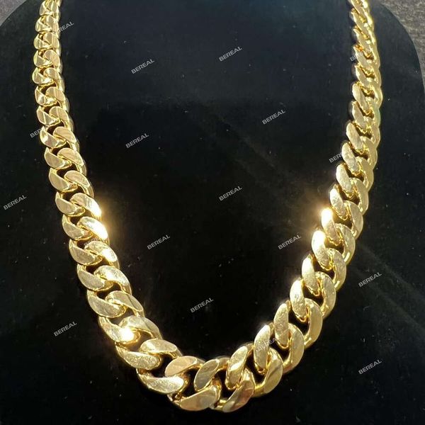 Hip Hop Style 16mm Miami Cuban Chain Neues Design Charm 10k 14k 18k Solid Gold Cuban Link Chain Feiner Schmuck für die Dekoration