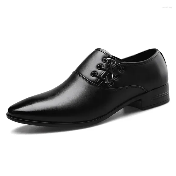 Vestido sapatos homens formal de couro negócios casual alta qualidade escritório luxo masculino respirável oxfords 2023