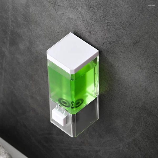 Dispensador de sabão líquido sem perfuração bancada plástico abs recipiente transparente shampoo gel casa