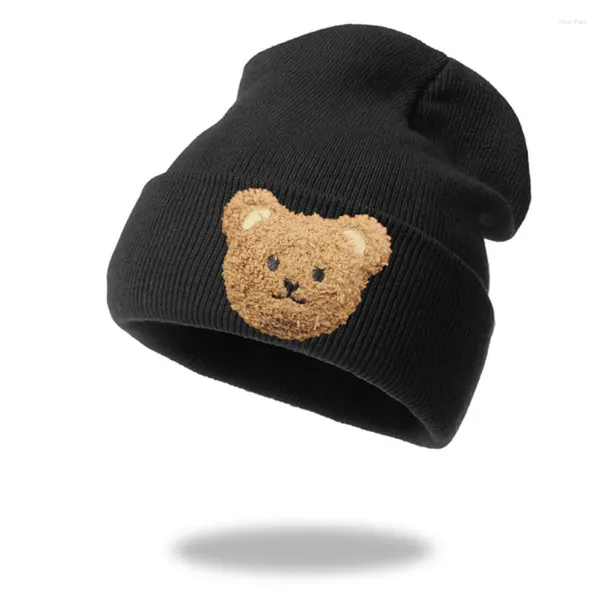 Berets Erwachsene 3D Winter Kreative Plüsch Puppen Erhöhen Beanies Schädel Hut Für Männer Frauen Outdoor Keepwarm Bär Dekorative Kalte Kappen Zj14