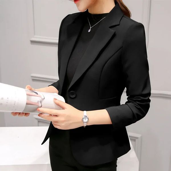 Ternos femininos blazers preto feminino blazer formal fino blazers senhora escritório trabalho terno bolsos jaquetas casaco feminino vinho entalhado blazer jaquetas femme 231216