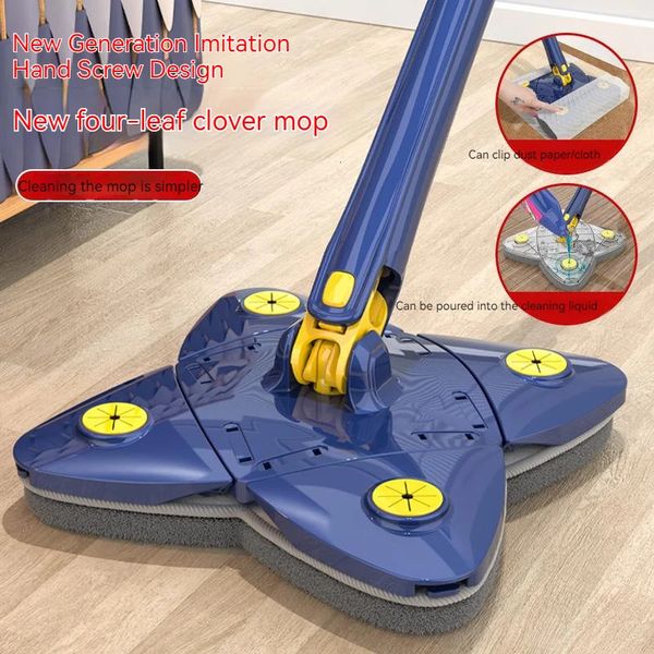 Mop Clover Twist Mop Selfwringing 360 Lavaggio a mano libera Spremere Xtype Soffitto in vetro Scala Angolo Casa Pulita Strumento retrattile 231216