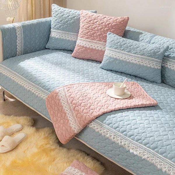 Fodere per sedie Fodera per cuscino per divano Asciugamano Combinazione di puro cotone Antiscivolo Protezione completa universale per mobili delicata sulla pelle