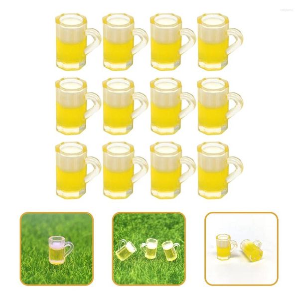 Bicchieri da vino 20 pezzi Simulazione boccale di birra Mini accessorio per la casa Micro paesaggio Decor Accessori per la casa Tazze Modello in miniatura in resina