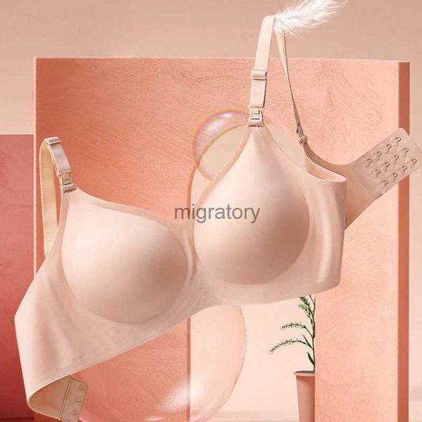 Bras 2022 High End Sutiã de Enfermagem Candy Color Plus Size Mulheres Amamentação Underwear Sem Costura Sutiã de Maternidade Push Up Roupas de Gravidez YQ231218