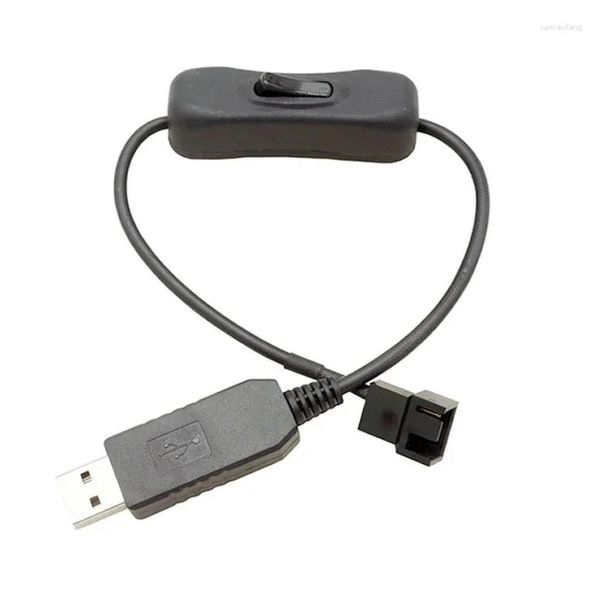 Computerkabel-Anschlüsse S USB auf 3-Pin/4-Pin-Lüfter-Netzteil mit Schalter 5V 12V-Anschlusskabel für Chassis-Desktop-PC-Gehäuse Coolin Otc6U