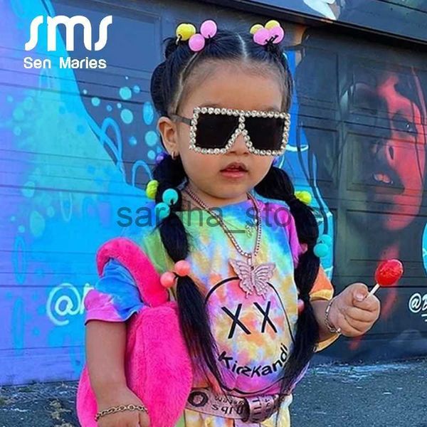 Sonnenbrille Mode Baby Diamant Quadrat Kinder Brille 2020 Neue Luxus Strass Rahmen Brillen Kinder Augenrahmen Brillen Vintage Gläser J231218