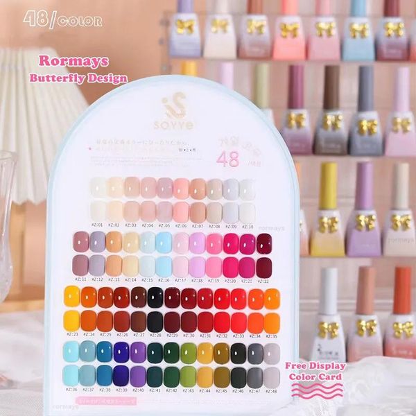 Polish, abrigo de 48pcs de gel de gel para salão de beleza por atacado de bobo de bastão de uv led gel de top casaco diferente garrafas coreanas gel slye 15ml unha ge gene