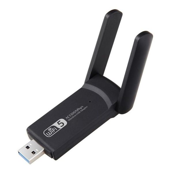 Сетевые адаптеры Usb 3.0 Wi-Fi-адаптер 1300 Мбит/с двухдиапазонный 5G/2,4G беспроводной для настольных ноутбуков ПК Dongle Drop Delivery Компьютеры Сеть Otxep