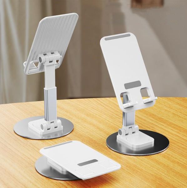 Desktop dobring 360 Stand rotativo Mini ajuste ajustável portátil portátil alumínio de alumínio móvel Os suportes de telefone celular para iPhone iPad 2024