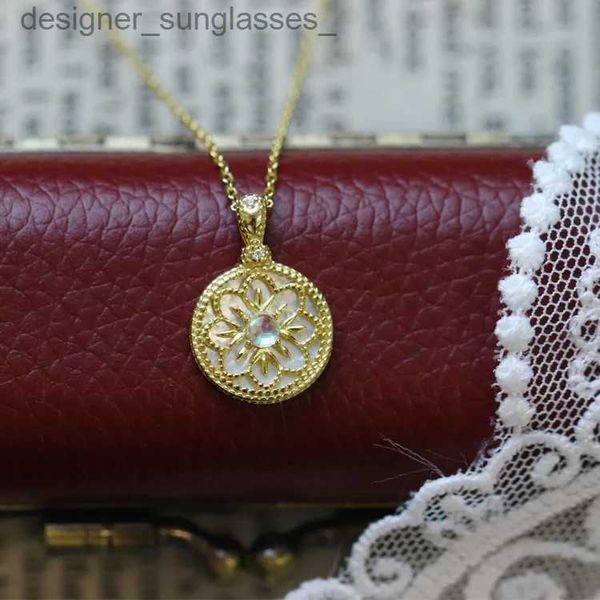 Ожерелья с подвесками LAMOON из стерлингового серебра 925 пробы, ожерелье для женщин, винтажное романтическое дизайнерское ювелирное изделие из натурального лунного камня LMNI083L231218