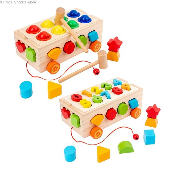 Classificação de nidificação empilhamento brinquedos crianças bloco de madeira brinquedos crianças combinando brinquedos pré-escolar aprendizagem brinquedos cedo q231218