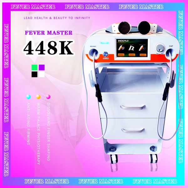 Новое поступление Fever Master Портативный 448K RF Skin Beauty Средство для удаления жира с 4 ручками CAP RES 2 режима Подтяжка кожи против морщин и против старения